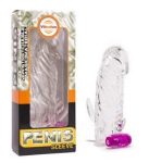 Penis Sleeve with vibration, TPR Material, 13x3,8cm