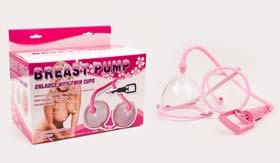 Breast Pump, double cups, pink, 13x11 cm