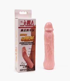 Realistic Penis Sleeve III , flesh, 5x19 cm