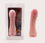 Solid penis dong, suction cup, TPR, Flesh, 6x24 cm