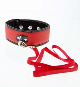 GP COLLAR AND LEASH RED