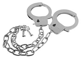 GP METAL HANDCUFFS LONG CHAIN