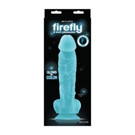 Firefly - 8" Glowing Dildo - Blue