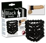 Cockring Black Beads